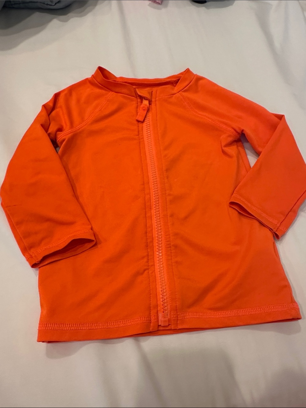 Cat & Jack Orange Zip-Up Kids Rashguard